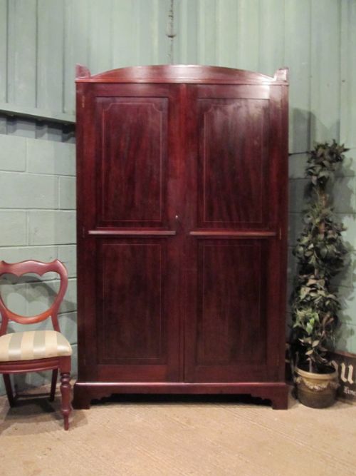 Antique William 1v Mahogany Double Wardrobe C1830