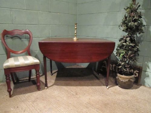 fig 1. ANTIQUE REGENCY MAHOGANY DROP LEAF PEMBROKE TABLE C1820