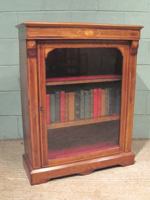 Antique Late Victorian Rosewood Inlaid Pier Cabinet C1890