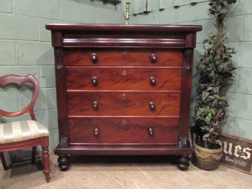 Antique Victorian Mahogany Scotch Chest C1880