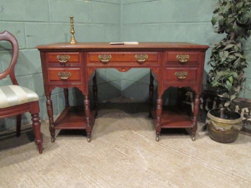 Antique Late Victorian Mahogany Writing Desk C1890