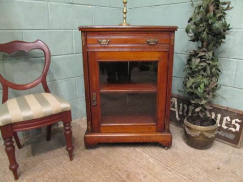 Antique Edwardian Mahogany Display or Music Cabinet C1900