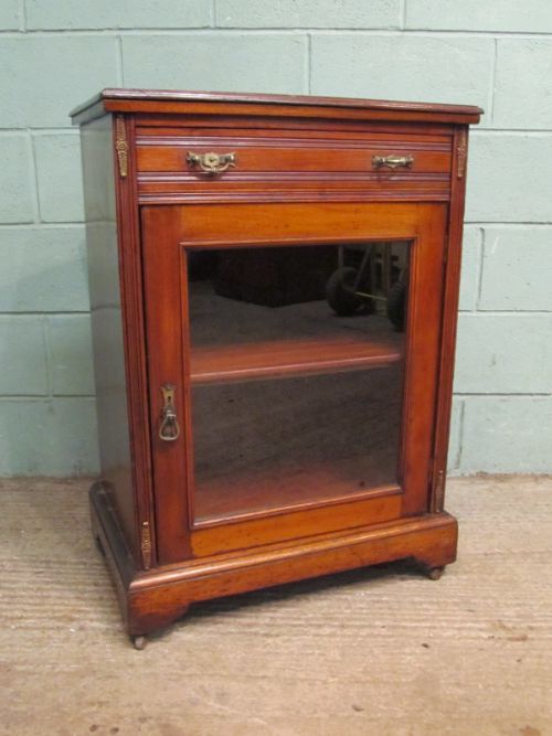 fig 2. ANTIQUE EDWARDIAN MAHOGANY DISPLAY OR MUSIC CABINET C1900