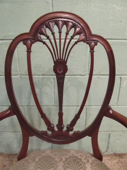 fig 2. ANTIQUE PAIR LATE VICTORIAN MAHOGANY SALON ARMCHAIRS C1890