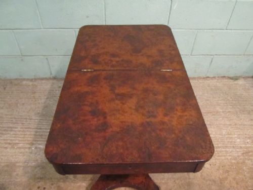 fig 2. ANTIQUE RARE REGENCY BURR ELM TEAPOY TABLE C1820