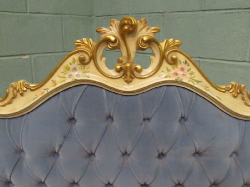 fig 2. ANTIQUE ITALIAN LATE 19TH CENTURY KING SIZE PAINTED BED C1890