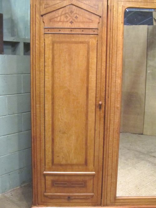 fig 3. ANTIQUE LARGE 19TH CENTURY BURR ASH & ROSEWOOD COMPACTUM WARDROBE NEO CLASSICAL C1855