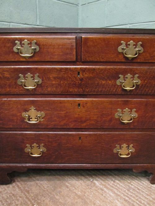 fig 2. ANTIQUE 18TH CENTURY GEORGIAN OAK CHEST OF DRAWERS C1780