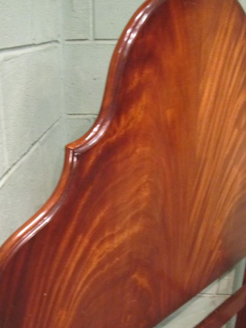 fig 1. Antique Pair Edwardian Flamed Mahogany Single Beds c1900