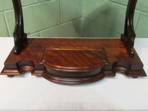 fig 2. ANTIQUE WILLIAM 1V LARGE MAHOGANY TOILET MIRROR C1830