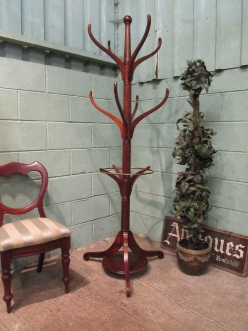 Antique Edwardian Mahogany Hall Stand C1900