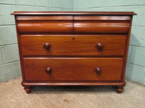 fig 1. ANTIQUE VICTORIAN MAHOGANY SMALL CHEST OF DRAWERS C1880