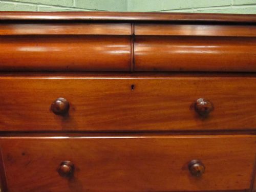 fig 2. ANTIQUE VICTORIAN MAHOGANY SMALL CHEST OF DRAWERS C1880