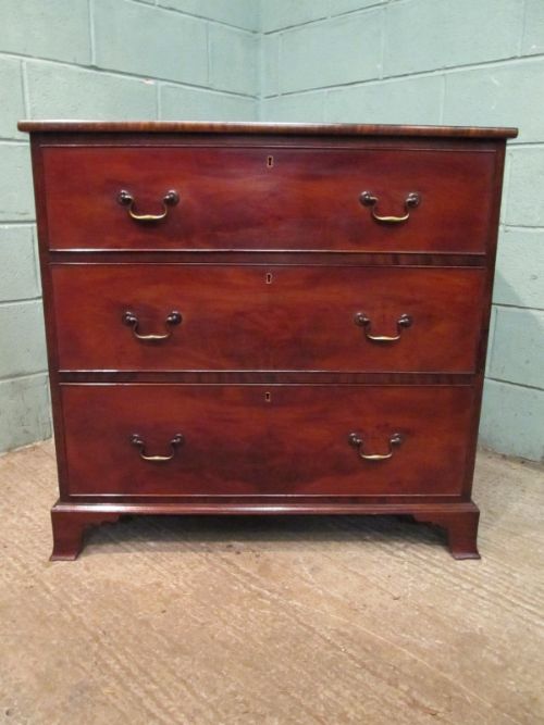 fig 1. ANTIQUE 19TH CENTURY MAHOGANY CHEST OF DRAWERS C1880