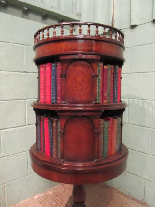 fig 2. ANTIQUE FRENCH MAHOGANY REVOLVING BOOKCASE C1920