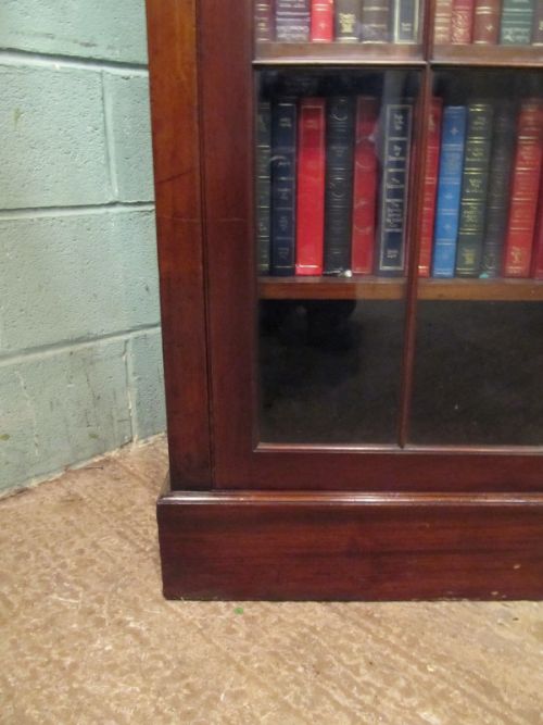 fig 2. ANTIQUE VICTORIAN MAHOGANY ASTRAGAL GLAZED BOOKCASE C1880