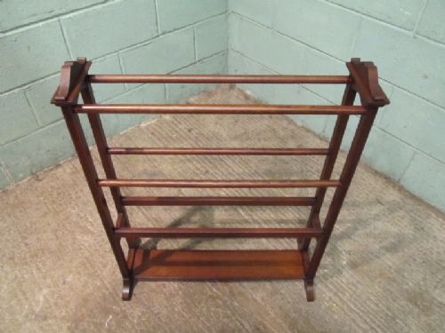 fig 2. ANTIQUE VICTORIAN OAK DOUBLE SIDED TOWEL RAIL C1880