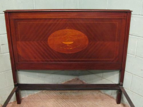 fig 2. ANTIQUE EDWARDIAN INLAID MAHOGANY DOUBLE BED C1900