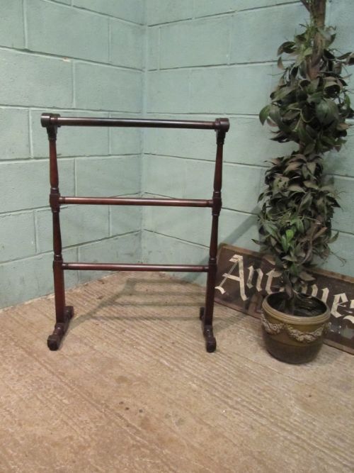 fig 1. ANTIQUE VICTORIAN MAHOGANY TOWEL RAIL C1880