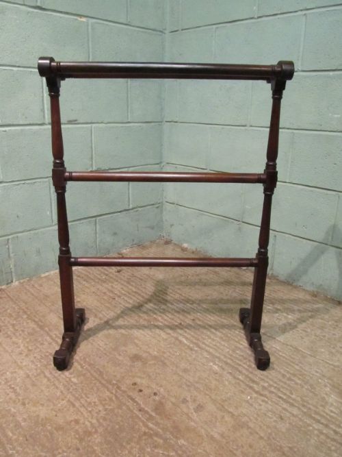 fig 2. ANTIQUE VICTORIAN MAHOGANY TOWEL RAIL C1880