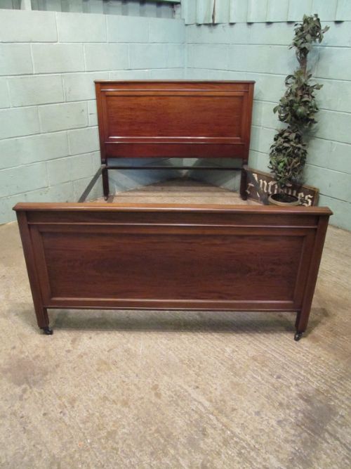 fig 1. ANTIQUE EDWARDIAN MAHOGANY DOUBLE BED C1900
