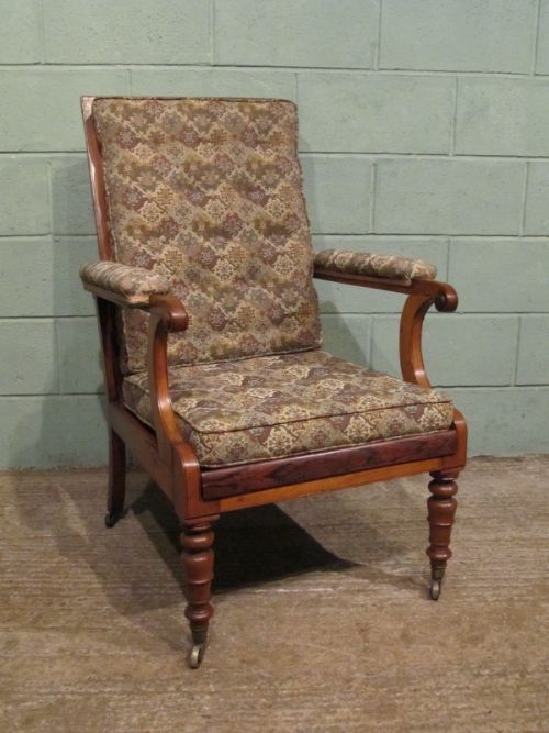 Antique Regency Mahogany Reclining Armchair C1820