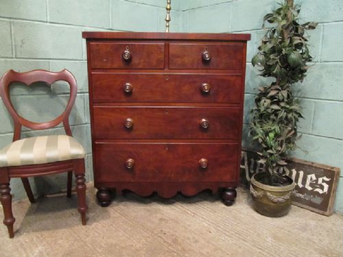 Antique Victorian Mahogany Chest of Drawers C1880