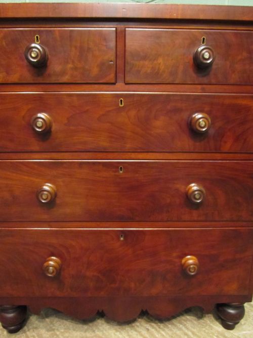 fig 1. ANTIQUE VICTORIAN MAHOGANY CHEST OF DRAWERS C1880