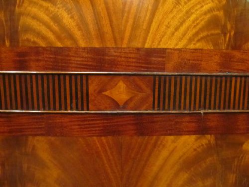 fig 1. Antique Late Victorian Mahogany Bow Front Triple Wardrobe Compactum c1890