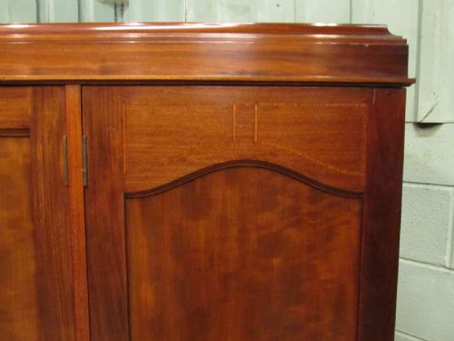 fig 2. Antique Rare Arts & Crafts Small Mahogany Triple Wardrobe Compactum c1900