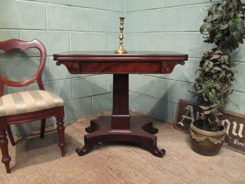 Antique William 1v Mahogany Fold Over Table C1830