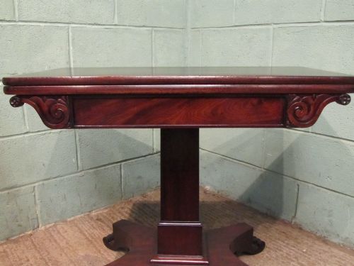 fig 1. ANTIQUE WILLIAM 1V MAHOGANY FOLD OVER TABLE C1830