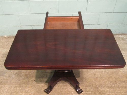 fig 2. ANTIQUE WILLIAM 1V MAHOGANY FOLD OVER TABLE C1830