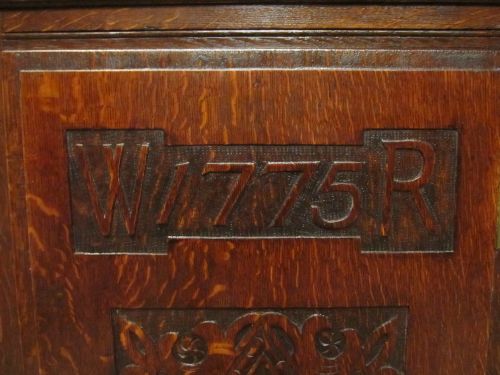 fig 2. ANTIQUE GEORGIAN CARVED OAK HANGING CORNER CABINET C1770