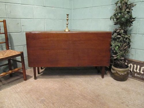 Antique Georgian Oak Drop Leaf Dining Table Seats 8 People C1780