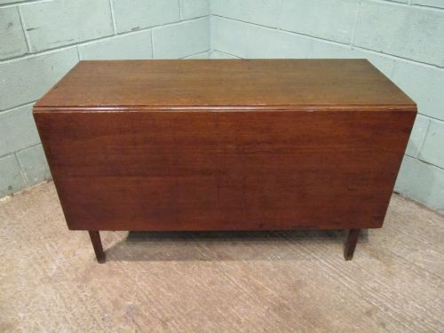 fig 1. ANTIQUE GEORGIAN OAK DROP LEAF DINING TABLE SEATS 8 PEOPLE C1780