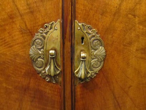 fig 2. ANTIQUE WARING & GILLOWS WALNUT DOUBLE WARDROBE C1920