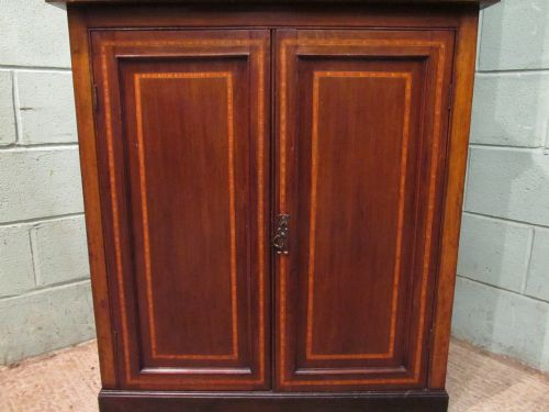 fig 1. ANTIQUE EDWARDIAN MAHOGANY TALL NARROW LIBRARY BOOKCASE C1900