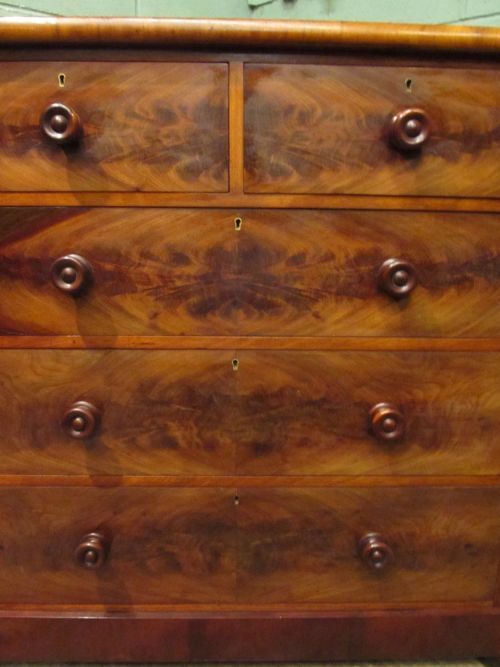 fig 1. ANTIQUE VICTORIAN MAHOGANY CHEST OF DRAWERS C1880