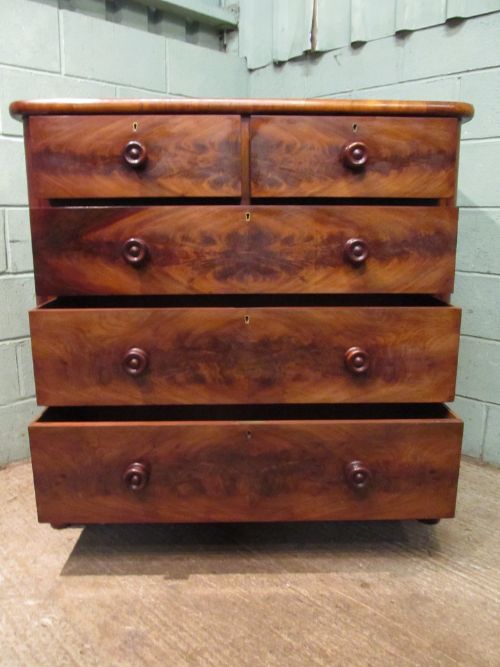 fig 2. ANTIQUE VICTORIAN MAHOGANY CHEST OF DRAWERS C1880