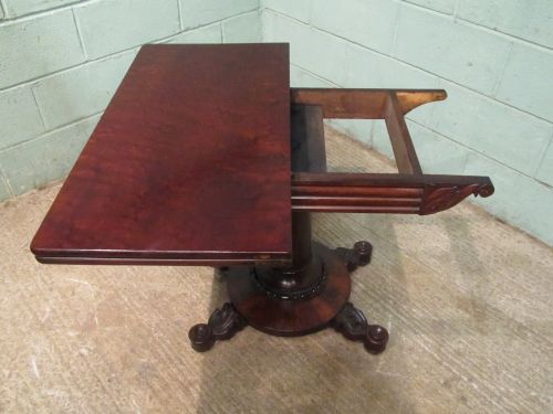 fig 1. ANTIQUE WILLIAM 1V PLUM PUDDING MAHOGANY FOLD OVER TEA TABLE C1830