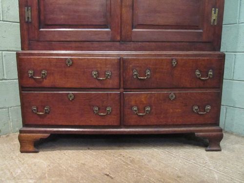 fig 1. ANTIQUE 18TH CENTURY PERIOD OAK LIVERY CUPBOARD WARDROBE C1780