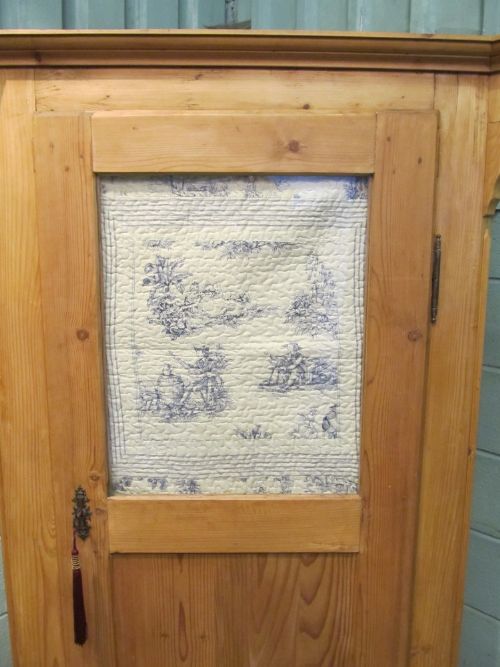 fig 2. ANTIQUE 19TH CENTURY DUTCH PINE LARDER OR LINEN CUPBOARD C1880