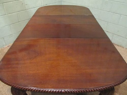 Antique Late Victorian Mahogany Extending Dining Table Seats 10-12 C1890