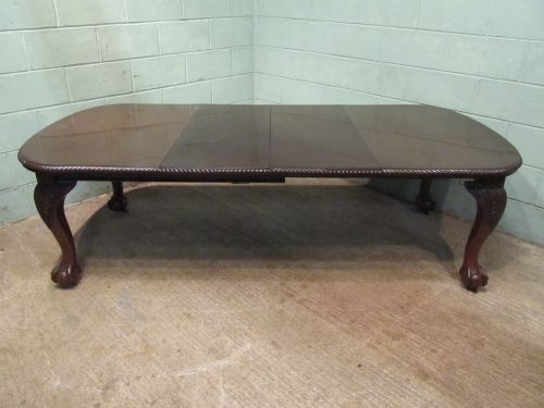fig 2. ANTIQUE LATE VICTORIAN MAHOGANY EXTENDING DINING TABLE SEATS 10-12 C1890