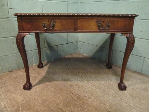 fig 1. ANTIQUE EDWARDIAN MAHOGANY CHIPPENDALE WRITING DESK C1900