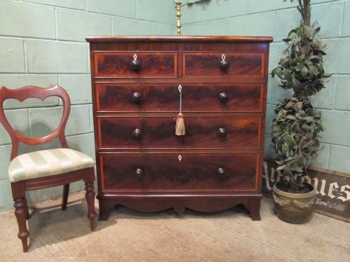 Antique Regency Mahogany & Satinwood Chest of Drawers C1820