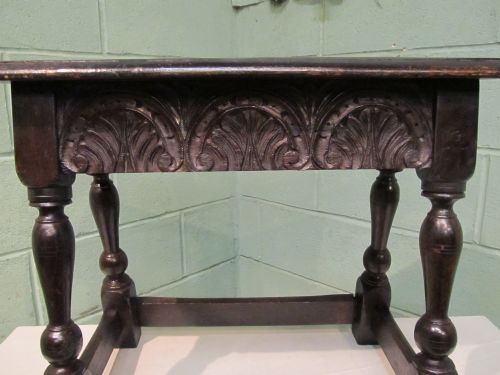 fig 1. ANTIQUE EARLY VICTORIAN COUNTRY OAK JOINT STOOL C1840