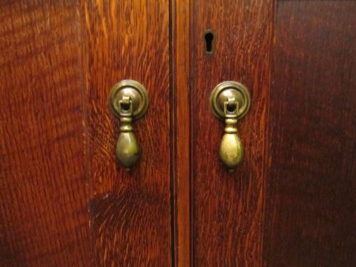 fig 2. ANTIQUE EDWARDIAN OAK DOUBLE WARDROBE C1900
