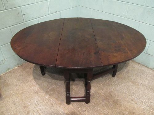 Antique Early 18th Century Period Joined Oak Gate Leg Table C1720